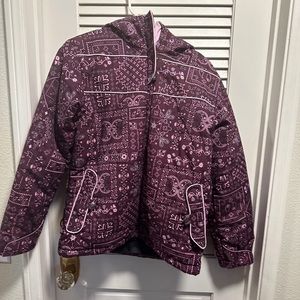 Ride Snowboards ski coat jacket puffer youth girls purple
